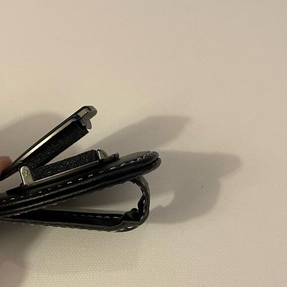 Mercedes Benz Sunglass Holder for Car with Logo Black PU Leather NWT - Picture 9 of 10